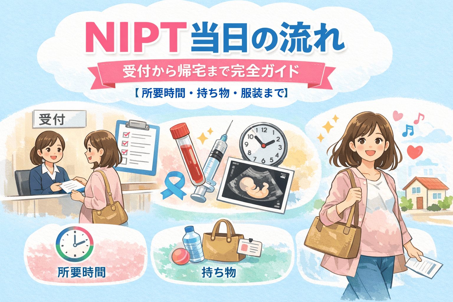NIPT当日の流れ　　よくわかるNIPT